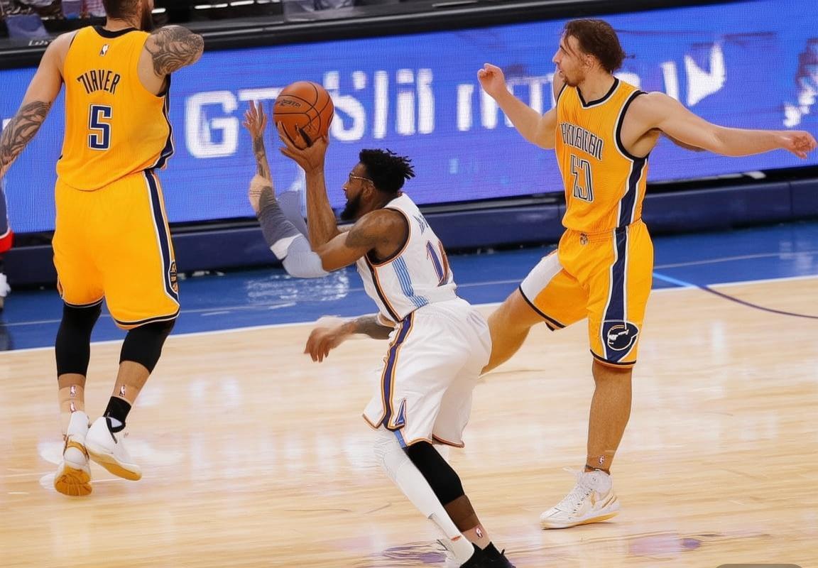 亚历山大关键球制胜，雷霆空间阵容破解步行者双塔组合，切特·霍姆格伦远投定基调